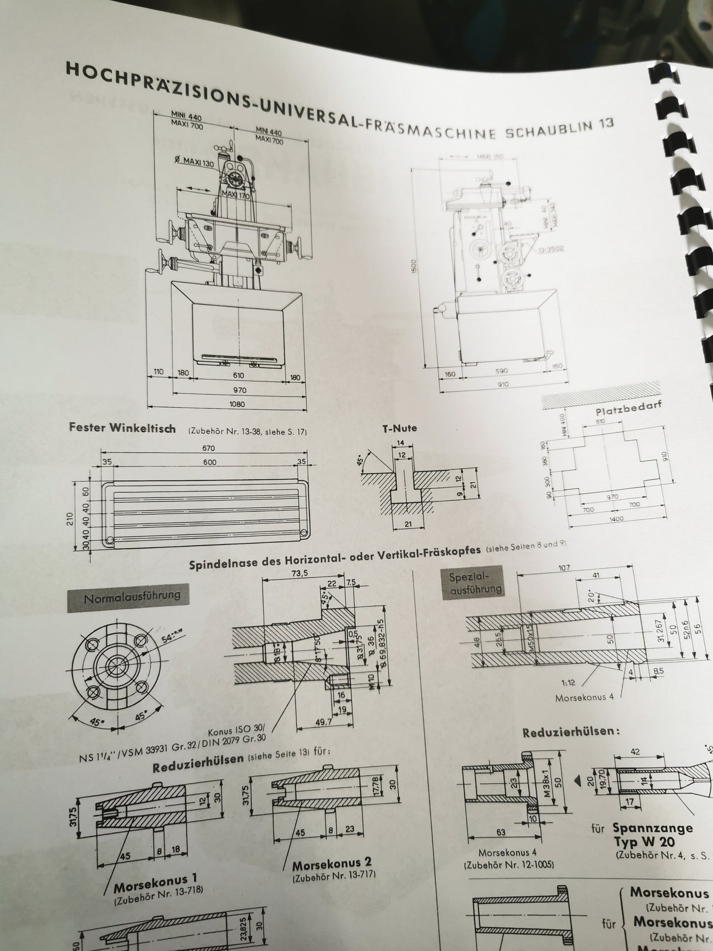 Schaublin 13 Präzisions Fräsmaschine KOMPLETT REVIDIERT