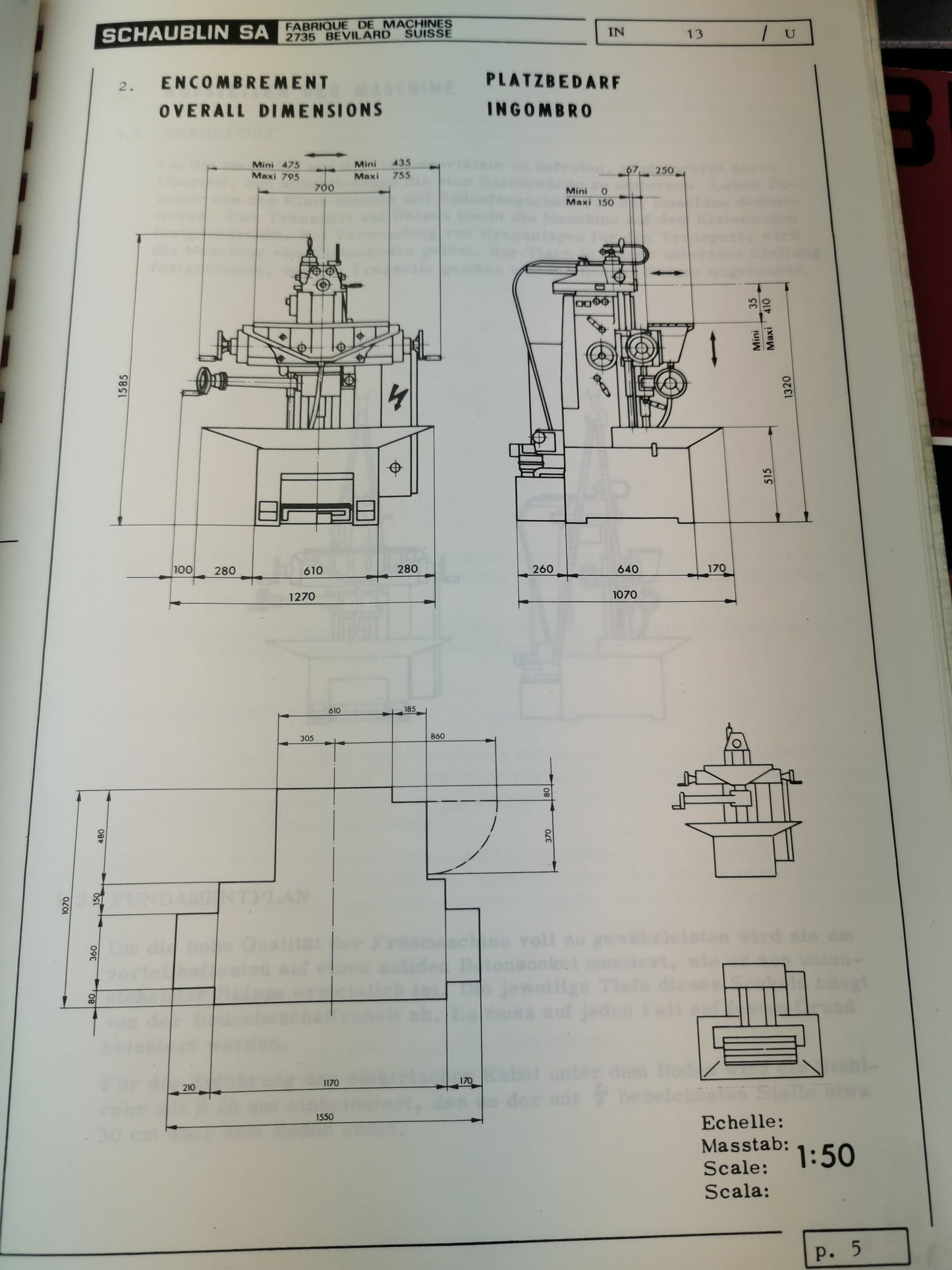 Schaublin 13 Präzisions Fräsmaschine mit Zubehör