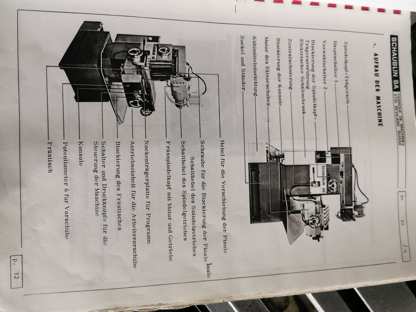 Schaublin 22 Präzisions Universal Fräsmaschine